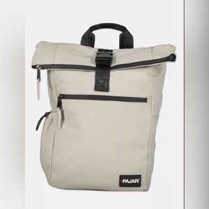 Pajar Men's Cream and Black Roll-Top Backpack
